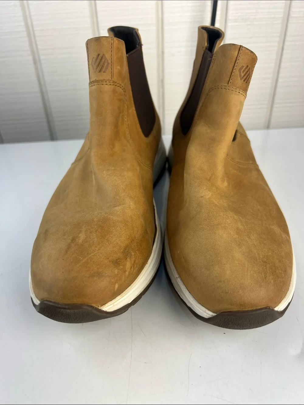 Johnston & Murphy Men's Tan Chukka Slip-On Boots